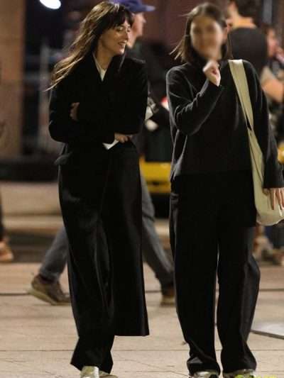 Dakota Johnson Madame Web 2024 Black Long Coat