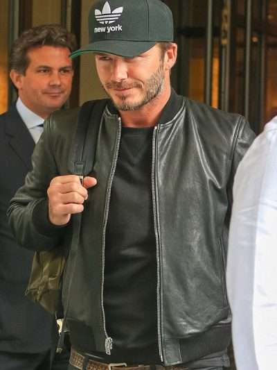 David Beckham Mercer Hotel NYC Leather Jacket