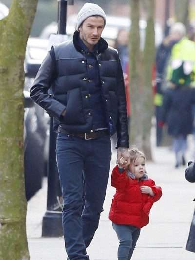 David Beckham Black Puffer Vest