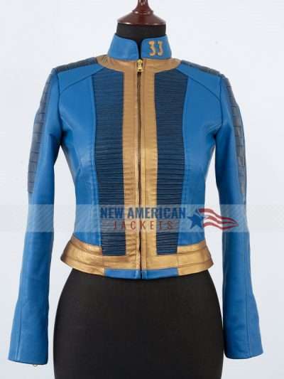Lucy Fallout S01 Blue Leather Jacket