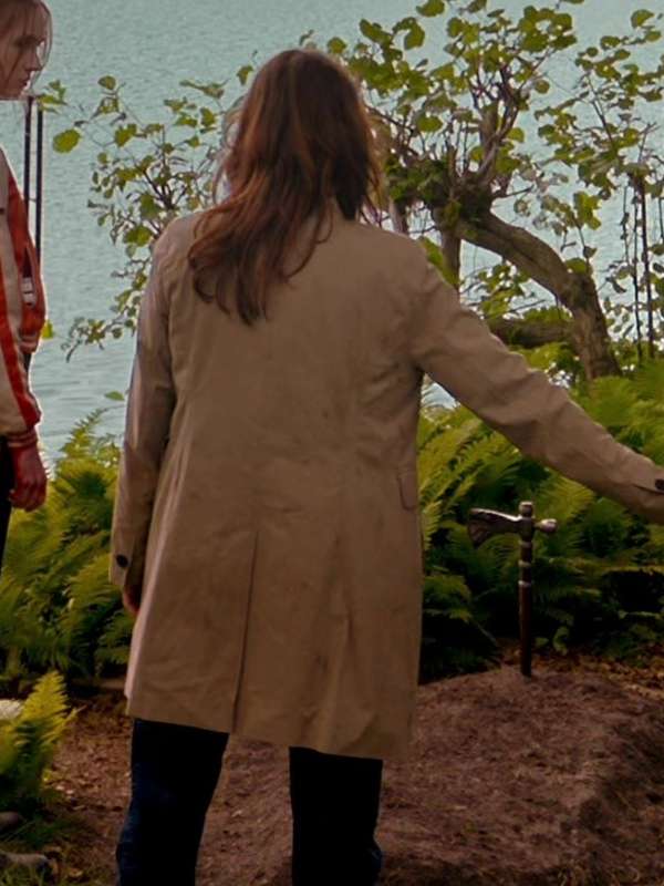 Lena Headey Gunpowder Milkshake Brown Cotton Coat
