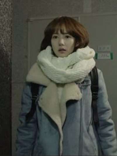 Chae Young-shin Healer S01 Blue Shearling Leather Jacket