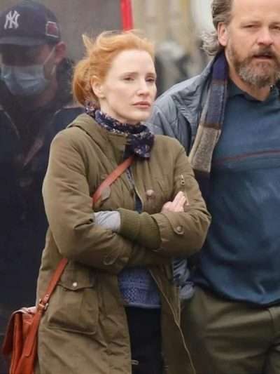 Jessica Chastain Memory 2024 Green Coat