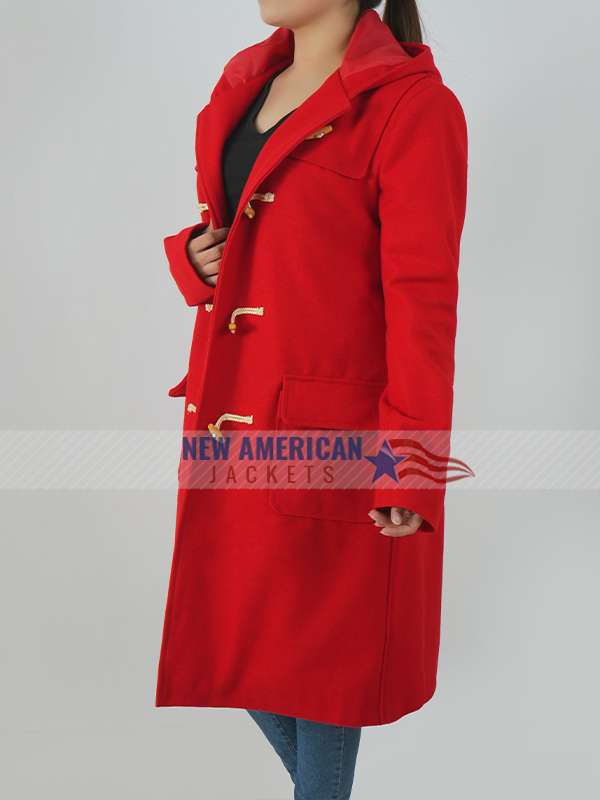 Christmas in Scotland 2023 Emma McKenzie Red Hooded Coat