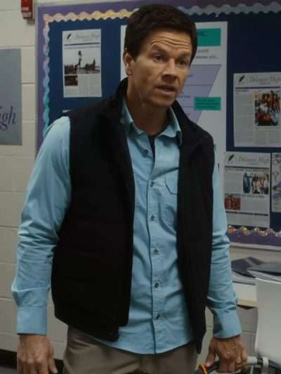 The Family Plan 2023 Mark Wahlberg Black Vest
