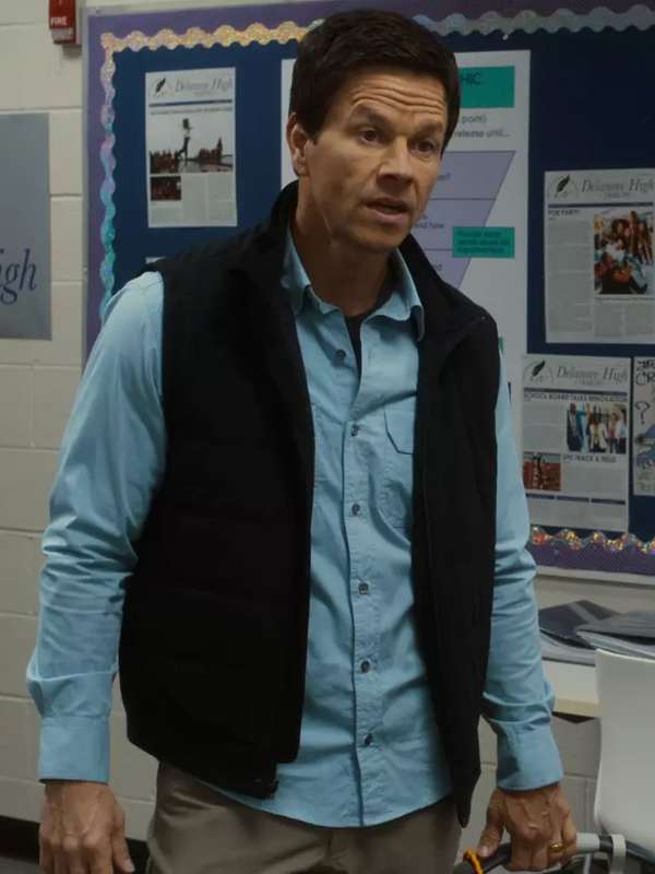 The Family Plan 2023 Mark Wahlberg Black Vest