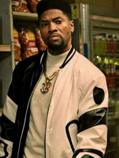 Marvin Power Book III Raising Kanan Black and White Bomber Leather Jacket