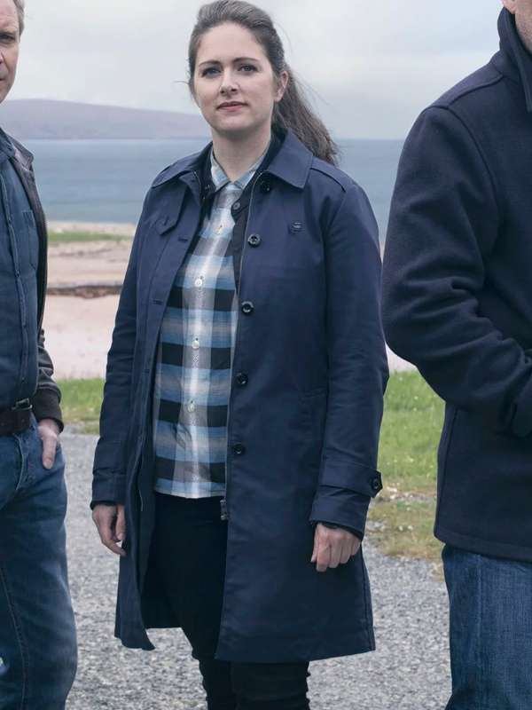 DS Alison McIntosh Shetland Blue Trench Coat