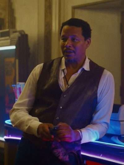 Terrence Howard Showdown at the Grand 2023 Brown Leather Vest
