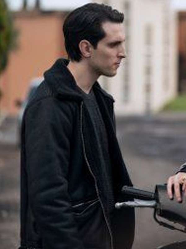 Alberto Anacleti Suburræterna S01 Shearling Black Leather Jacket