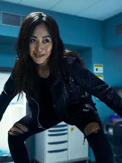 Kimiko Miyashiro The Boys S03 Black Biker Leather Jacket