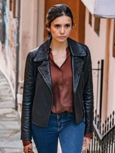 Nina Dobrev The Bricklayer 2024 Leather Jacket