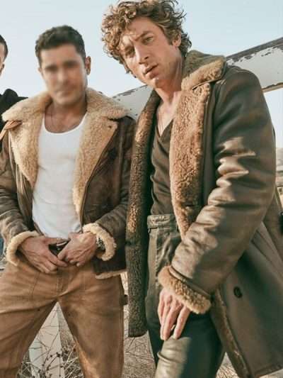 Jeremy Allen White The Iron Claw 2023 Leather Coat