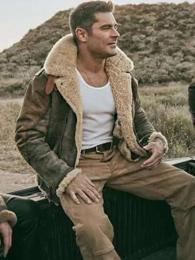 Zac Efron The Iron Claw 2023 Leather Jacket