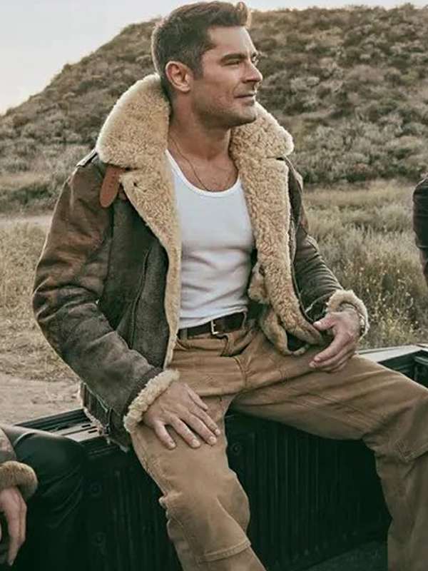 Zac Efron The Iron Claw 2023 Leather Jacket