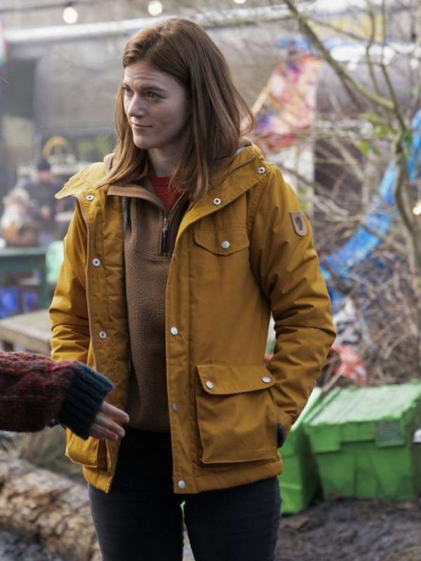 Kirsten Longacre Vigil Yellow Cotton Hooded Jacket