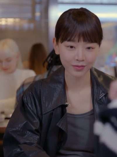 Cho Eun Hye Welcome To Samdalri S01 Black Trench Leather Coat