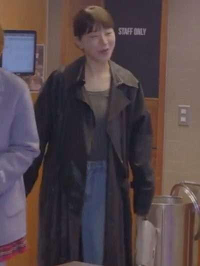 Cho Eun Hye Welcome To Samdalri S01 Black Leather Coat