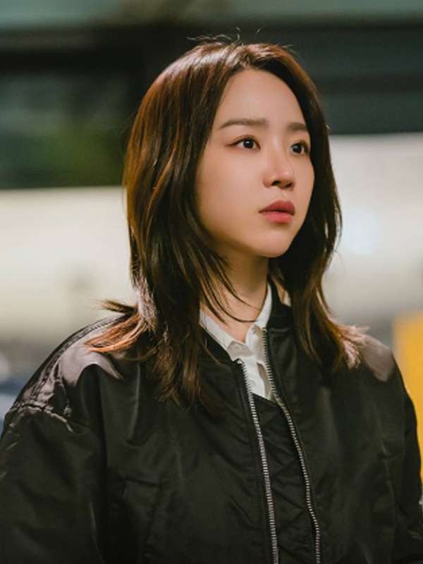 Shin Hye-sun Welcome to Samdalri Black Bomber Jacket