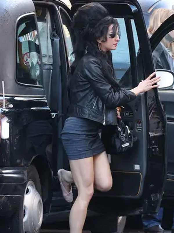 Marisa Abela Back To Black Black Leather Jacket