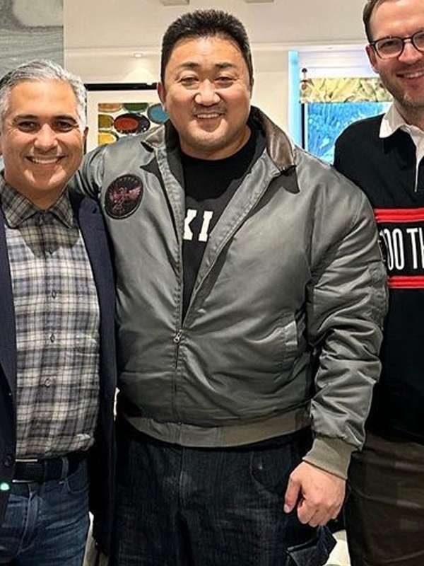 Badland Hunters 2024 Ma Dong-seok Grey Bomber Jacket