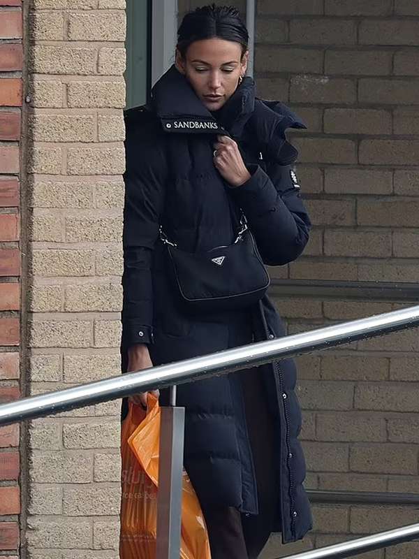 Michelle Keegan Street Style Puffer Coat