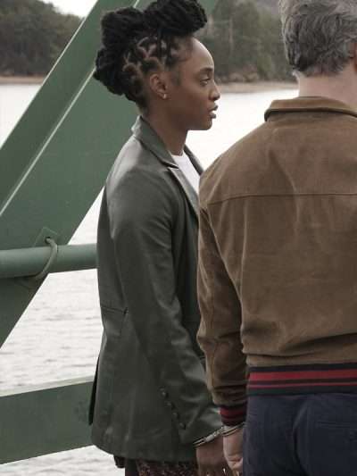 Will Trent S01 Faith Mitchell Green Leather Blazer