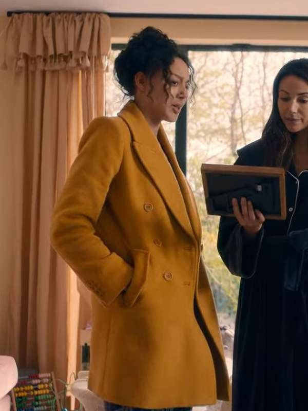 Eva Finn Fool Me Once Yellow Wool Coat