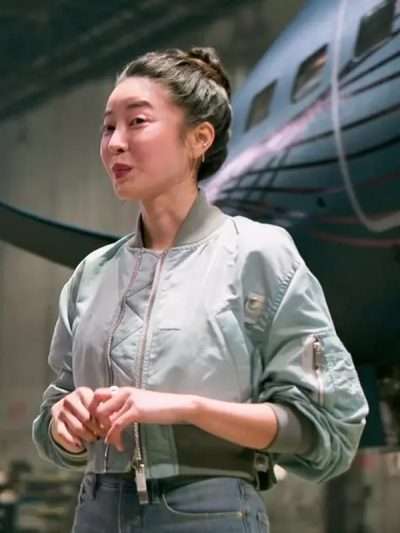 Kim Yoon-ji Lift 2024 Green Bomber Jacket