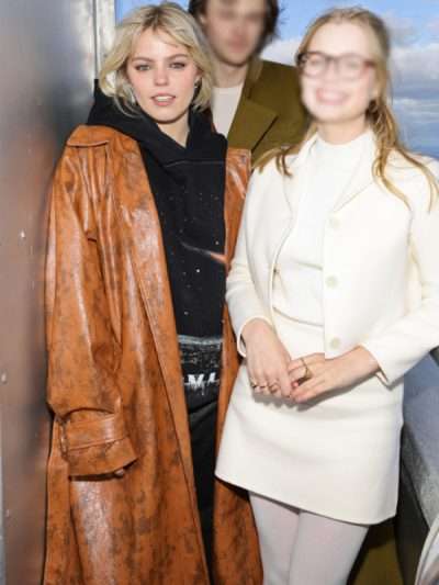 Reneé Rapp Mean Girls 2024 Brown Leather Trench Coat