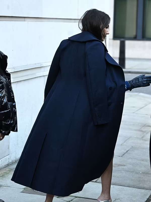 Michelle Keegan BBC Radio 2 2024 Blue Trench Coat