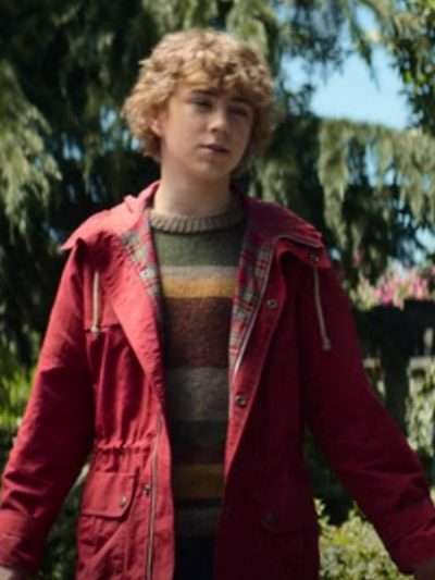 Walker Scobell Percy Jackson and the Olympians Red Cotton Jacket