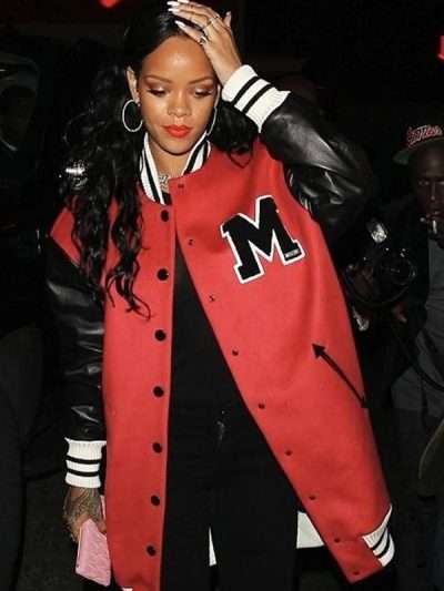 Rihanna Oversized Varsity Jacket