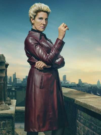 Cecilia Logan Sexy Beast S01 Maroon Leather Coat