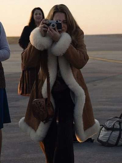Society of the Snow 2023 Alfonsina Carrocio Shearling Brown Leather Coat