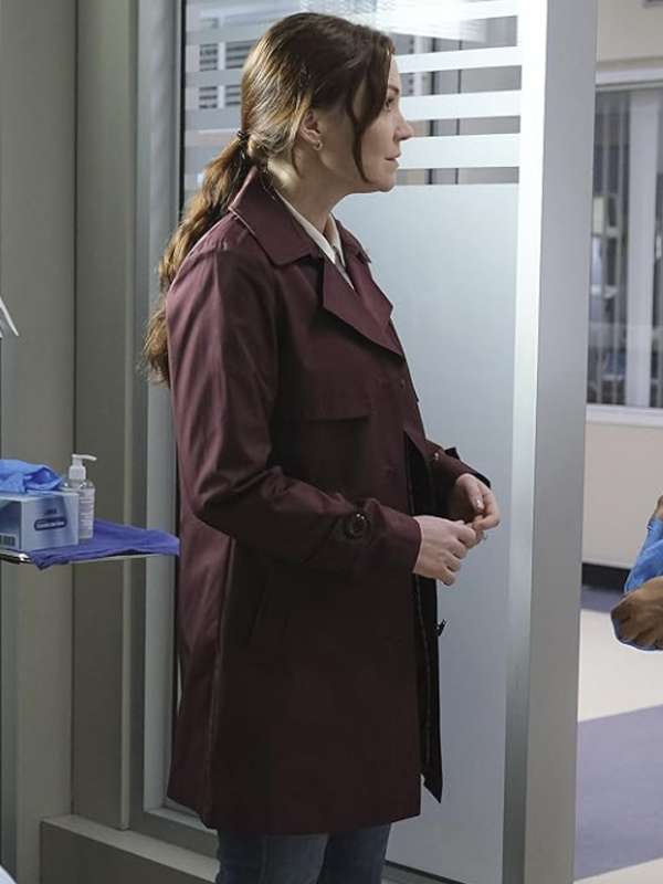 Linda The Good Doctor S06 Maroon Coat