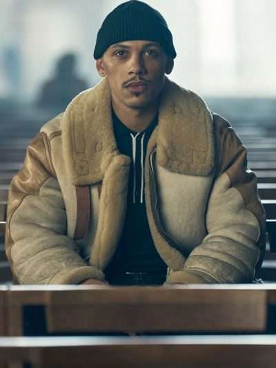 Gregory Williams This Town Shearling Bomber Leather Jacket