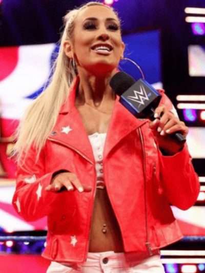 WWE Carmella Red Leather Jacket