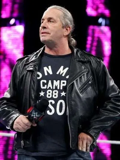 WWE Monday Night Raw Bret Hart Leather Jacket