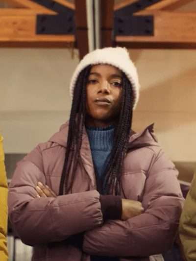 Chelsea Conwright Weak Layers 2024 Purple Puffer Coat