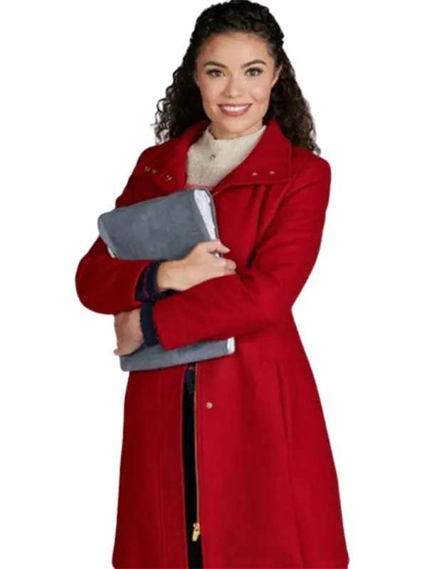 Kathryn Davis Welcome to Valentine 2023 Red Wool Coat