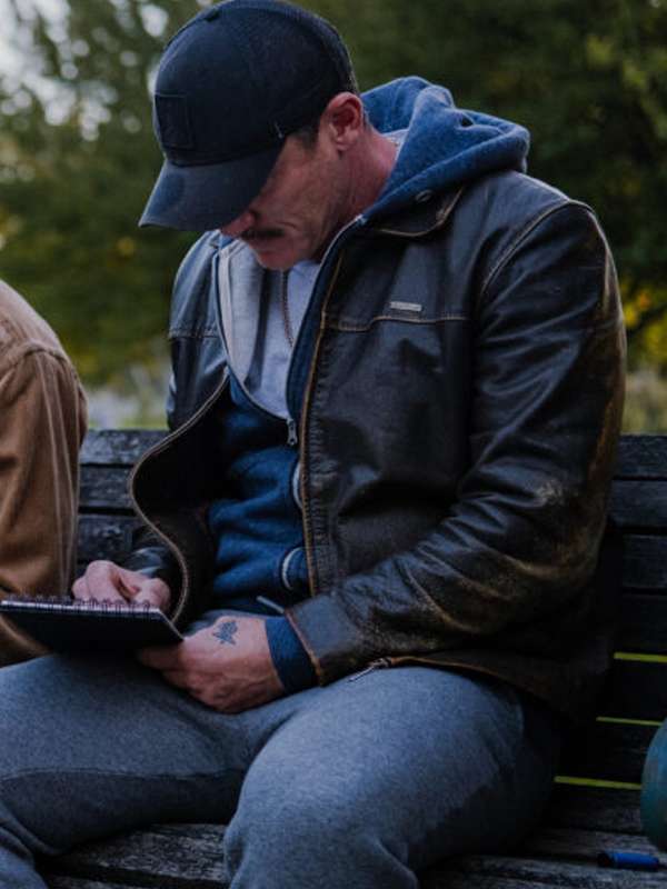 Luke Evans 5lbs of Pressure Brown Jacket