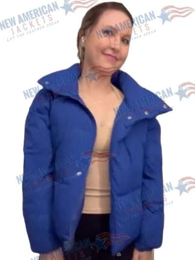 Taylor Tomlinson Blue Puffer Jacket