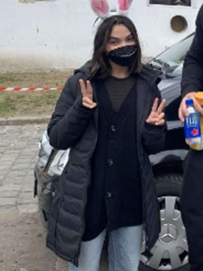 Ariana Greenblatt Borderlands 2024 Black Puffer Jacket