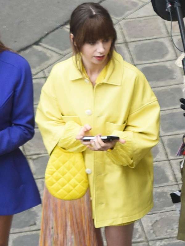 Emily Cooper Emily in Paris S04 Yellow Cotton Jacket