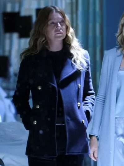 Ellen Pompeo Grey's Anatomy Black Coat