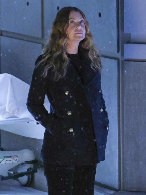 Ellen Pompeo Grey's Anatomy Black Coat