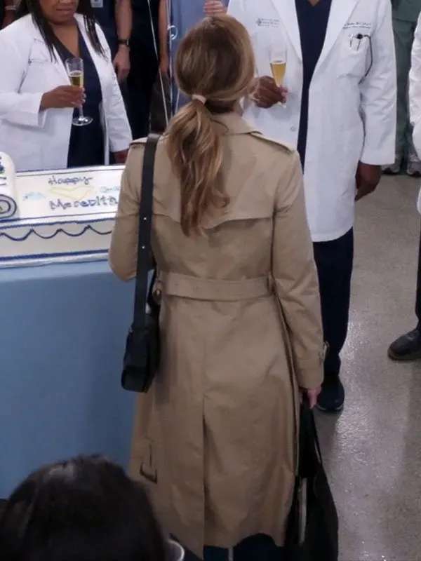 Ellen Pompeo Grey's Anatomy S19 Dr. Meredith Grey Cotton Trench Coat