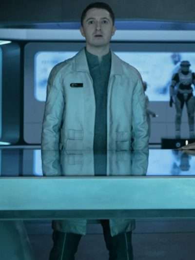 Adun Halo 2022 White Leather Coat