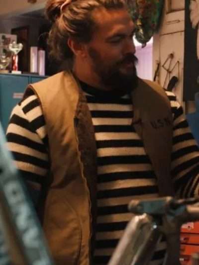 Jason Momoa On the Roam Brown Cotton Vest